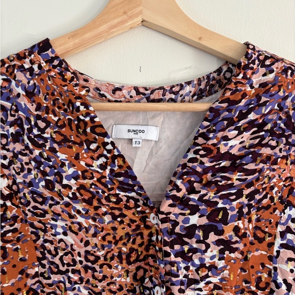 Suncoo Paris Women's Multicolor Animal Print Dress - Size M/L (T3) NWOT - Picture 3 of 7